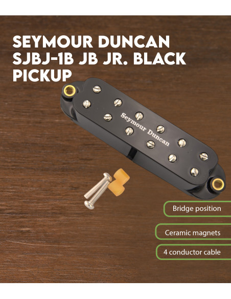 Características Pastilla Seymour Duncan Sjbj-1b Jb Jr. Negra