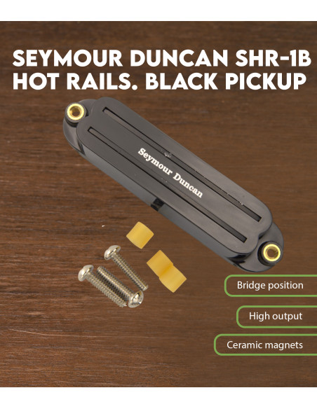 Pastilla Seymour Duncan Shr-1b Hot Rails. Negra