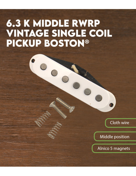 Micro single coil vintage intermédiaire RWRP 6.3 K Boston®