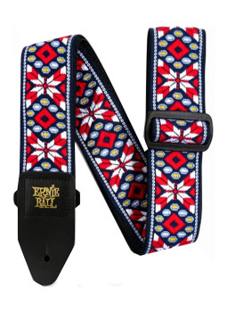 Ernie Ball Taos Fire Red Jacquard Strap | Maderas Barber