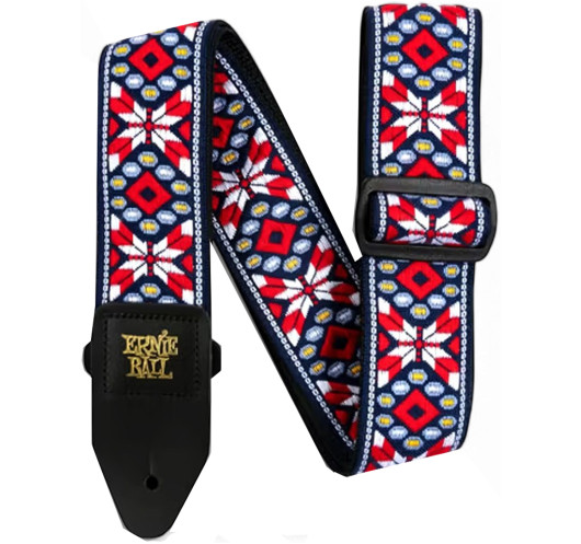 Ernie Ball Taos Fire Red Jacquard Strap | Maderas Barber