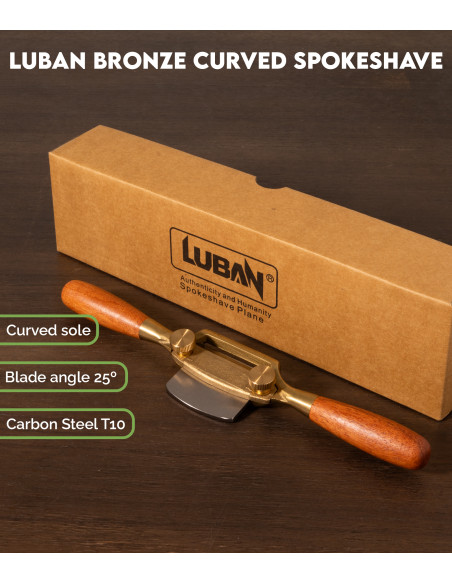 Luban Bronze Curved Spokeshave | Maderas Barber