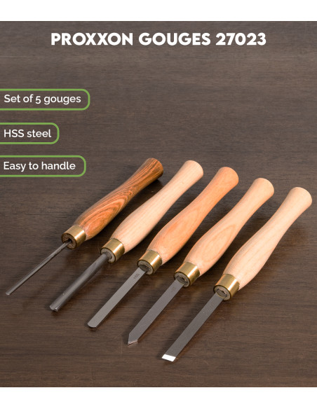 Set de 5 Gubias Proxxon 27023 | Maderas Barber