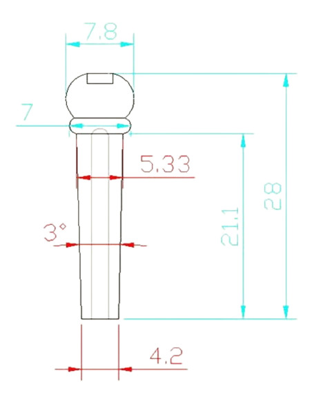 Pins Guitare Acoustique H-04 Ébène