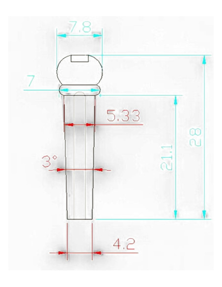 Pins Guitare Acoustique H-03 Os
