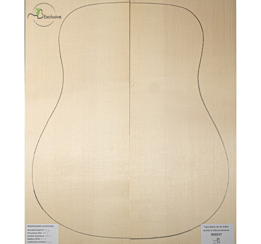 Alpine Spruce Classical/Acoustic Guitar Top MB Exclusive Nº 000037