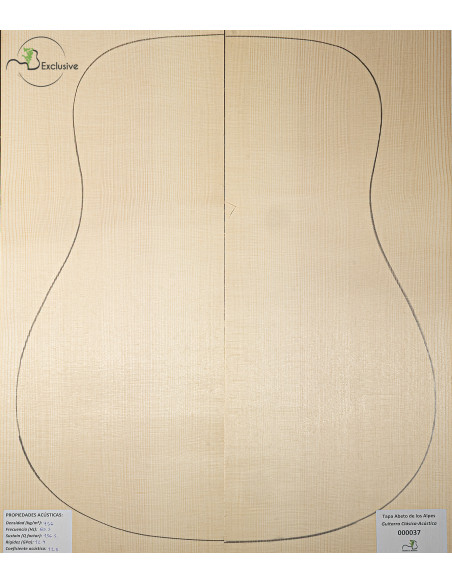 Alpine Spruce Classical/Acoustic Guitar Top MB Exclusive Nº 000037