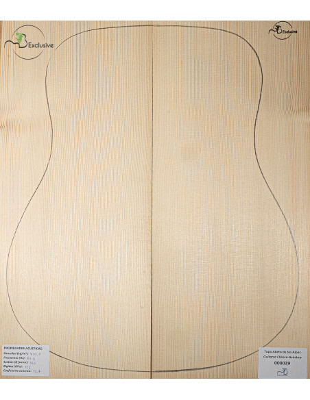 Alpine Spruce Classical/Acoustic Guitar Top MB Exclusive Nº 000039