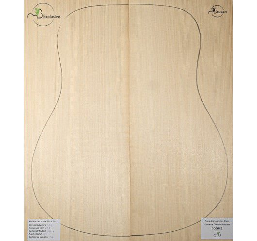 Tapa Abeto de los Alpes Nº 000042 Guitarra Clásica/Acústica MB Exclusive