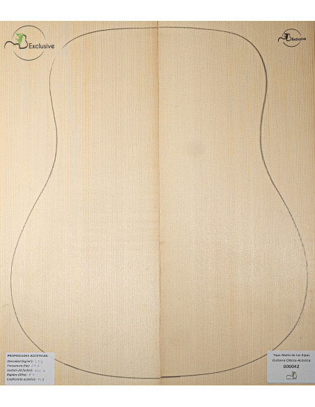 Tavola abete delle Alpi n. 000042 chitarra classica/acustica MB Exclusive