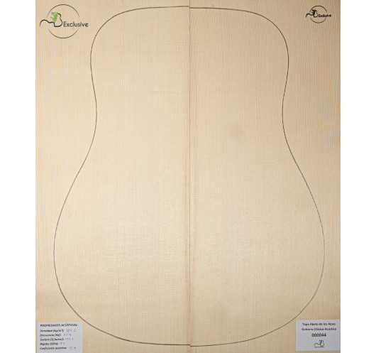 Table en Épicéa des Alpes Nº 000044 Guitare Acoustique MB Exclusive