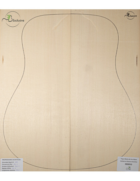 Tapa Abeto de los Alpes Nº 000053 Guitarra Clásica/Acústica MB Exclusive