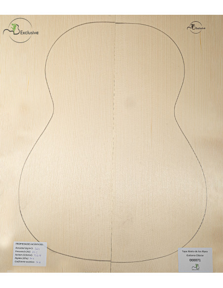 Tavola abete delle Alpi n. 000071 chitarra classica MB Exclusive