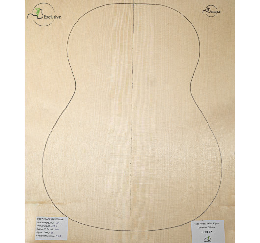 Tavola abete delle Alpi n. 000072 chitarra classica MB Exclusive