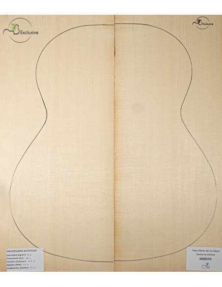 Tavola abete delle Alpi n. 000076 chitarra classica MB Exclusive
