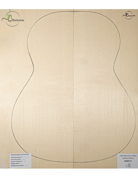 Alpine Spruce Classical Guitar Top MB Exclusive Nº 000077