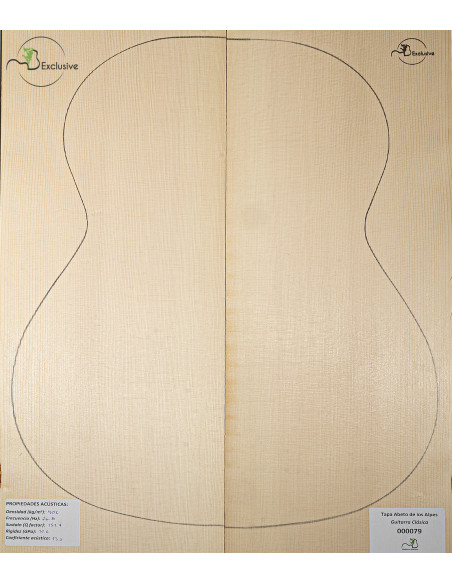 Table en Épicéa des Alpes Nº 000079 Guitare Classique MB Exclusive