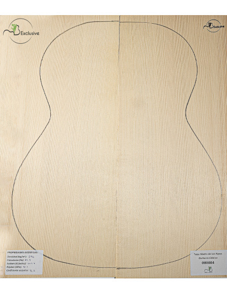 Table en Épicéa des Alpes Nº 000084 Guitare Classique MB Exclusive