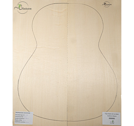Table en Épicéa des Alpes Nº 000085 Guitare Classique MB Exclusive