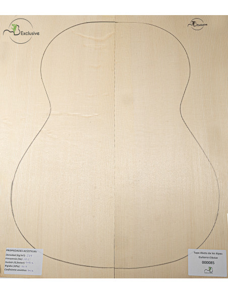 Alpine Spruce Classical Guitar Top MB Exclusive Nº 000085