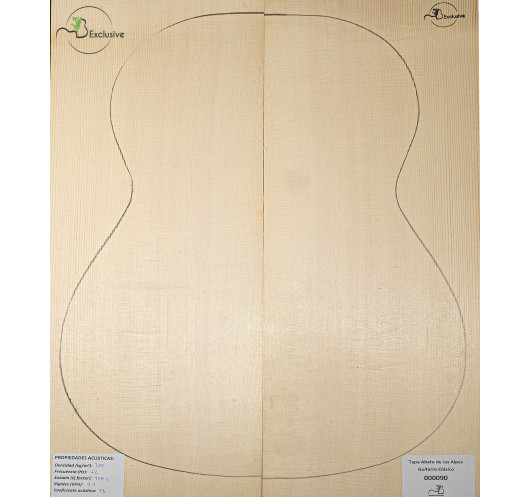 Tavola abete delle Alpi n. 000090 chitarra classica MB Exclusive
