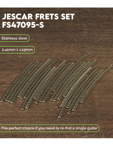 Set Traste Jescar 2,41 mm Acero Inoxidable FS47095-S | Maderas Barber