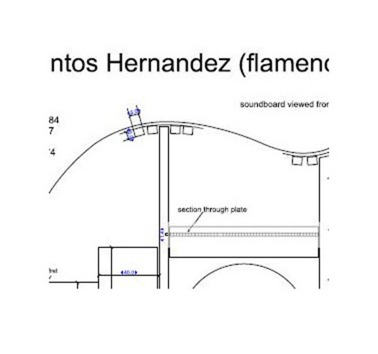 Plano Guitarra Flamenca Santos Hernández