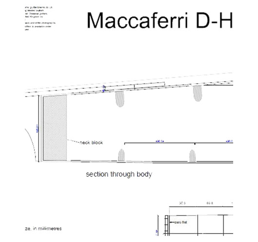 Plano Guitarra Maccaferri d- HoleSimple Cutway