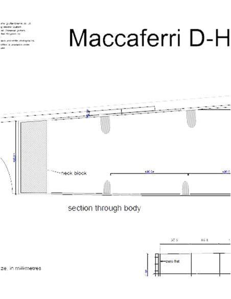 Plan Guitare Maccaferri D-Hole Simple Cutway