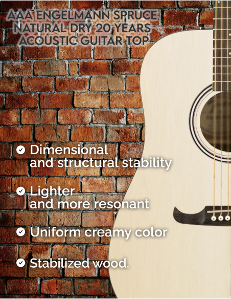Tables Engelmann AAA Séchage Naturel 20 Ans Guitare Acoustique | Maderas Barber