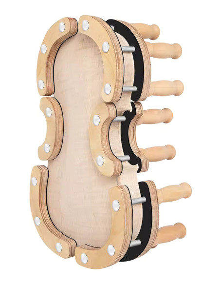 Set de 6 Abrazaderas con Forma Violín / Viola para Cerrar Cajas | Maderas Barber