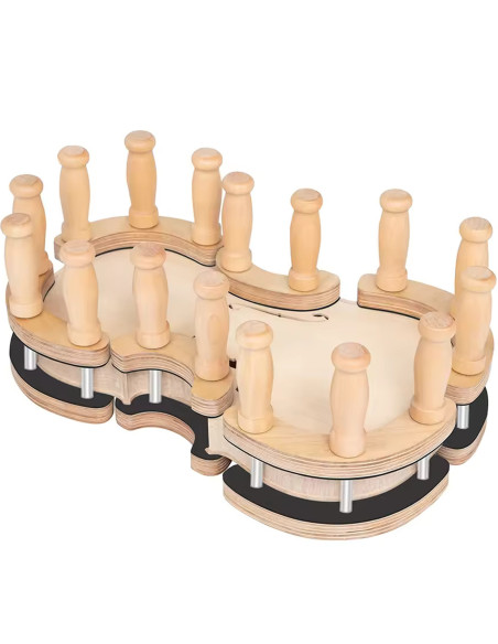 Set de 6 Abrazaderas con Forma Violín / Viola para Cerrar Cajas | Maderas Barber