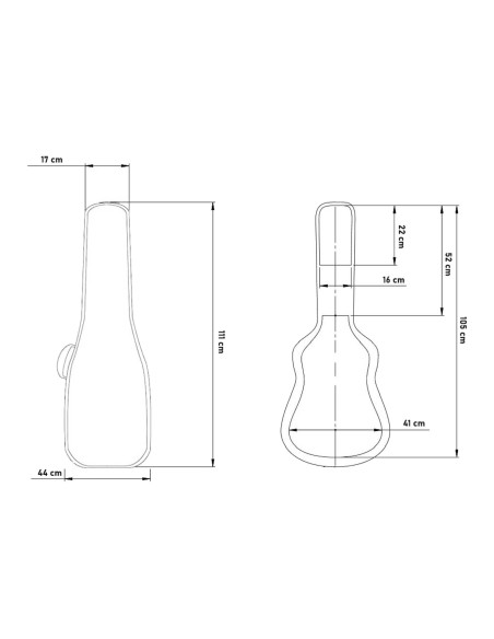 Plano Estuche Guitarra Acústica WC-501