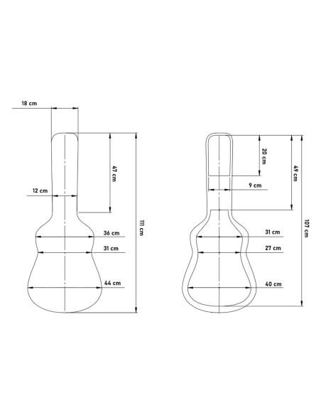 Steel String Guitar ABS Case WC-450 | Maderas Barber