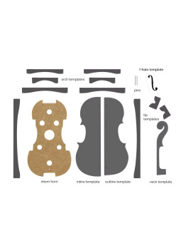 Set Plantillas y Molde Violín Stradivarius Titian 1715 | Maderas Barber