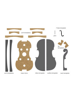 Set sagomas y Molde Viola Guarneri Conte Vitale | Maderas Barber