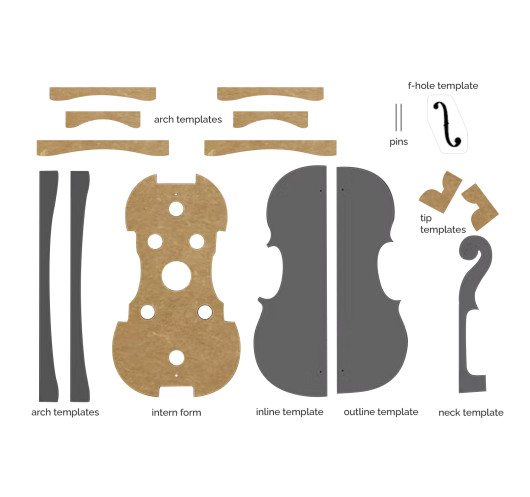 Gabarits et Moule Alto Guarneri Conte Vitale | Maderas Barber