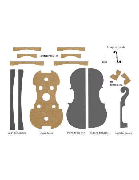 Gabarits et Moule Alto Guarneri Conte Vitale | Maderas Barber