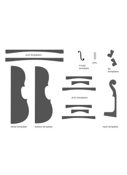 Set sagomas Chelo Stradivarius Davidov 1712 | Maderas Barber