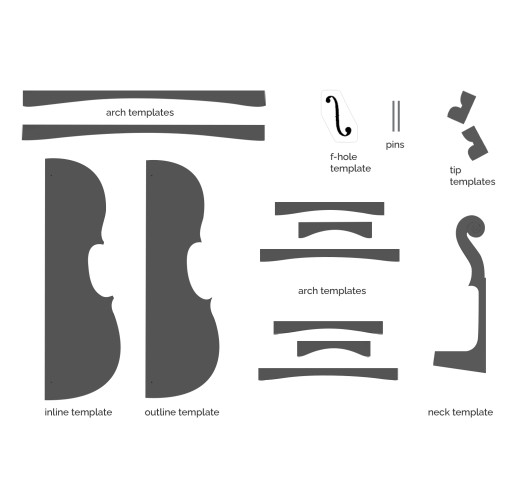 Set sagomas Chelo Stradivarius Davidov 1712 | Maderas Barber