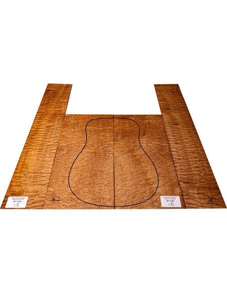 Juego Sapelli Quilted Guitarra Acústica MB Exclusive Nº145 | Maderas Barber