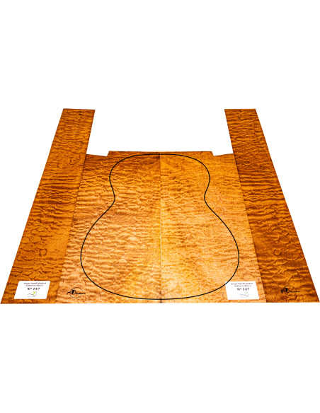 Set Sapelli Quilted Guitarra Clasica MB Exclusive Nr.147 | Maderas Barber