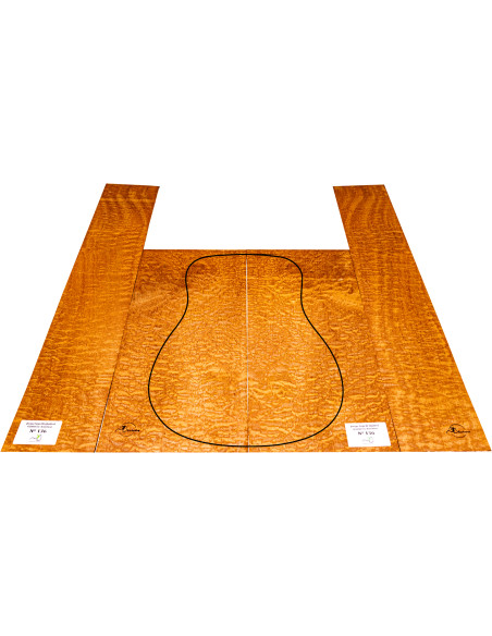 Set Sapelli Quilted chitarra acustica MB Exclusive n.136| Maderas Barber