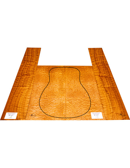 Jeu Guitare Acoustique Sapelli Quilted MB Exclusive Nº127 | Maderas Barber