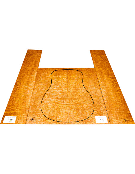 Jeu Guitare Acoustique Sapelli Quilted MB Exclusive Nº117 | Maderas Barber