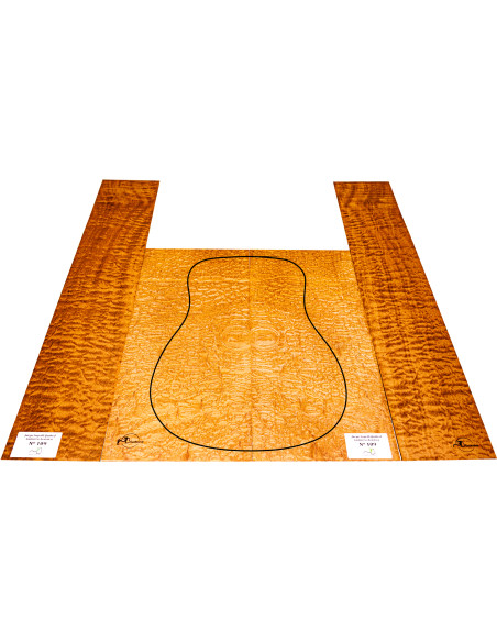 Set Sapelli Quilted chitarra acustica MB Exclusive n.109 | Maderas Barber