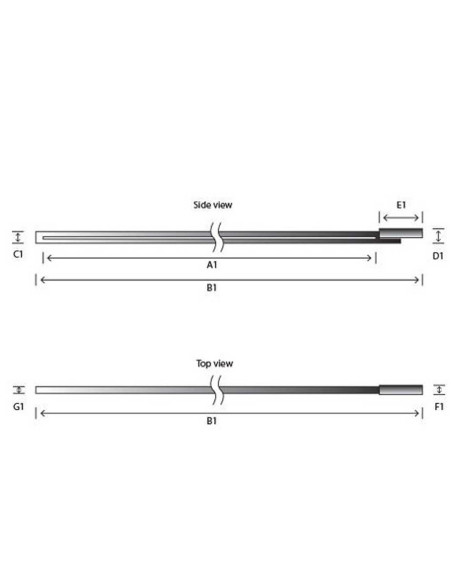 Tige de Renfort Double Action Titane 400MM