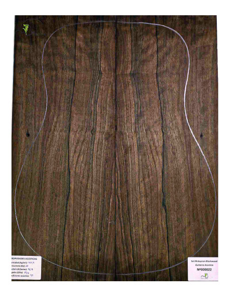 Juego Malaysian Blackwood Guitarra Acústica MB Exclusive Nº185| Maderas Barber