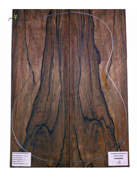 Set Malaysian Blackwood chitarra classica MB Exclusive n.175| Maderas Barber