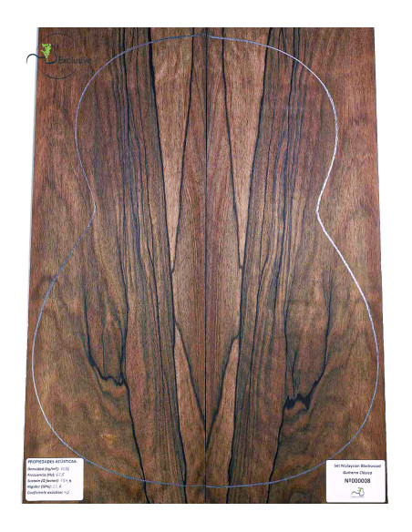 Juego Malaysian Blackwood Guitarra Clásica MB Exclusive Nº174| Maderas Barber